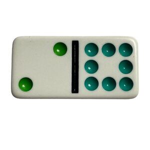 Double Nine Dominoes Replacement Tile 2 8 Color Dot Vintage 1998 mq